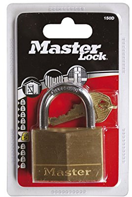 Master Lock 150EURD nyckelhänglås med mässingsstomme, guld, 6,8 x 5 x 1,4 cm
