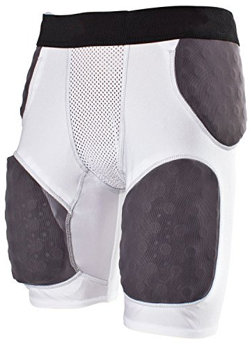 Cramer Thunder 5 Pad Erwachsene Integrierte Fußball-Girdle – Harte Oberschenkelpolster, Herren, grau, 4X-Large