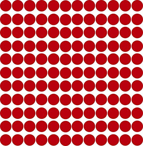 1160 Klebepunkte, 5mm, Kreis, Punkt, selbstklebend, glänzend, Aufkleber rot