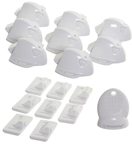 Dreambaby Selbstklebendes Magnetisches Schlössern (8 Schlösser und 1 Schlüssel)