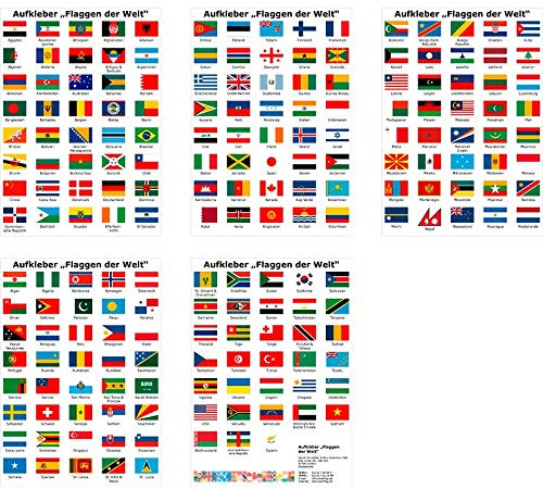 Everflag Aufkleber Set mit Allen Flaggen der Welt