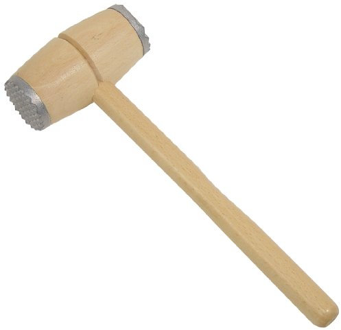Axentia 260213 Fleischklopfer Holz mit Metallkappen