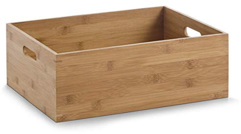 Zeller 13341 Aufbewahrungskiste, Bambus, ca. 40x30x14 cm