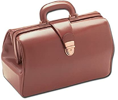 Gima Texas läder medicinsk väska, 35 cm L x 12 cm B x 22 cm H, brun, läkarväska