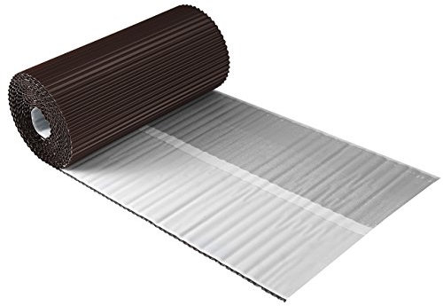 Wandanschlussband Kaminanschlussband plissiertes Aluminium 30 cm x 5 m Dach Kamin Wand Schornstein 7 Farben (Braun)