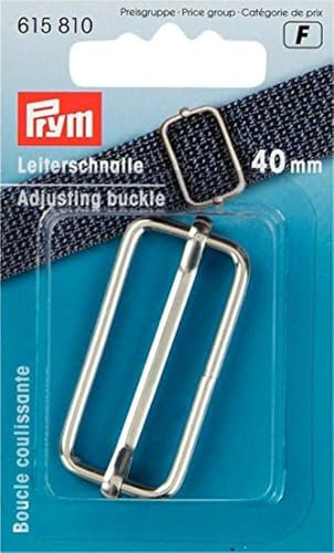 Prym Verstellbare Schnalle, Metall, Silberfarben, 40 mm