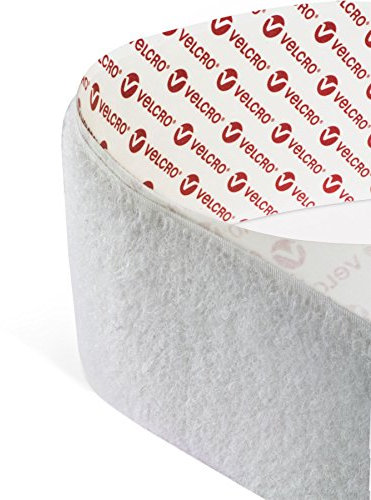 White 10mm Velcro® Brand Self Adhesive Velcro Tape Hook and Loop Sticky Fastener PS14 (1m Hook+1m Loop) | Multiples Sent as Continuous Length