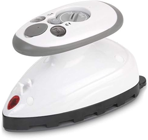 Ivation Small Mini Iron - Dual Voltage Compact Design, Great for Travel - Non-Stick Ceramic Soleplate - Dry or Steam Ironing - Extra-Long Power Cord - Heats Rapidly in 15 Seconds