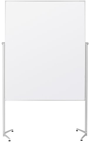 magnetoplan Moderationstafel einteilig Karton mit einklappbaren Standfüßen, inklusiv feststellbare Laufrollen, 120 x 150 cm, weiß | Einteilig, Karton weiß