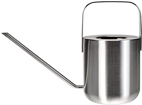 blomus Gießkanne -PLANTO- | Gießkanne aus Edelstahl matt | 1 L | Farbe Silber | 19,1B x 25,7H x 6T cm