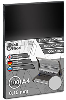 ProfiOffice® Deckblätter, DIN A4, transparent-glänzend, 0,15 mm, 100 Stück (59100)