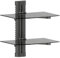 deleyCON Multimedia Wall Rack Glass Rack for DVD Blu-Ray Player Hi-Fi Receiver Video Game Console Wall Bracket Glass Shelf Multimedia Shelf 2x Safety Glass