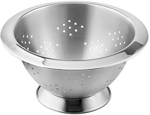 Weis Standing Colander, Stainless Steel, Silver, 21.5 x 21.5 x 11 cm
