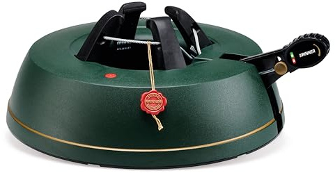 Krinner Weihnachtsbaum Christbaumständer Comfort S Grün 34cm inkl. Fußpedal- und Einseiltechnik für Baumhöhe bis 2,3m Wassertank 3l MADE IN GERMANY