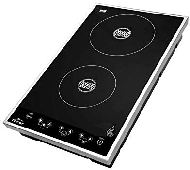 LACOR 69033 - Placa Induccion Doble 3100w, Negro, 29x51x9 cm - Repostería | Cocción uniforme y buen reparto del calor; apto para inducción, ideal para cocina profesional y uso diario en casa