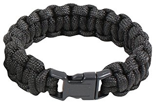 Rothco Paracord Bracelet - Solid Color, Black, 9-inch