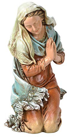 Joseph's Studio by Roman - Colored Mary Figure for 27 Scale Nativity Collection, 16 H, Resin and Stone, Decorative, Collection, Durable, Long Lasting
