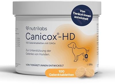NutriLabs Canicox-HD Gelenktabletten für Hunde 100 STK. - mit MSM, Chondroitin, Hyaluronsäure, Glucosamin & Teufelskralle - Gesundheitsprodukte für Hunde - Nahrungsergänzungsmittel Hund
