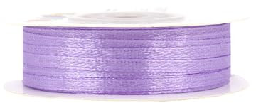 Satinband 3mm x 50m Rolle - FARBAUSWAHL in 3/6/12/18/25/38/50/75/100mm - farbecht & waschbar - Schleifenband für Hochzeit - Geschenkband zum Verpacken Dekorieren Basteln - Flieder 462H