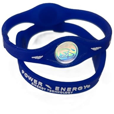 Power Energy© Balance Bands, Silicon Sports Wristband, Hologram Bracelet Wrist Band, Infused with Natural Minerals & Negative Ions (Dark Blue, Small 175mm)