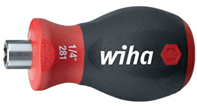Wiha 28103 Magnetischer 1/4-Zoll Bithalter, Stubby, 57 mm