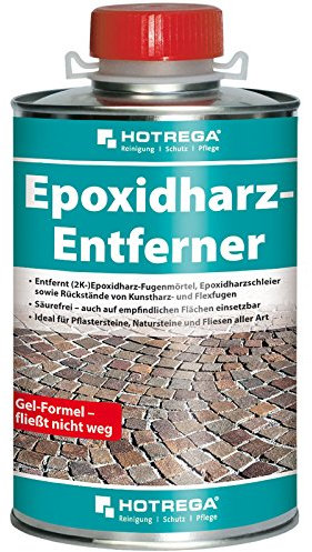 HOTREGA Epoxidharz-Entferner Gel 1 L | Säurefreier Reiniger für (2K-) Fugenmörtel, Epoxidharzschleier, Kunstharz- und Flexfugenrückstände | Säurefrei