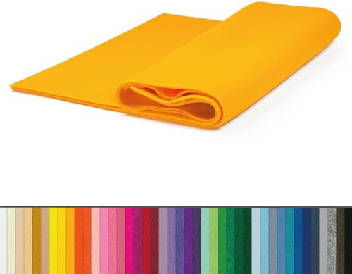 The Felt Store Bastelfilz Meterware 1,6 mm – Gold, 100% weicher Acryl-Filz, farbintensiver und langlebiger als Polyester, ideal zum Nähen & Basteln, Breite 1,8 m, Länge 4 m