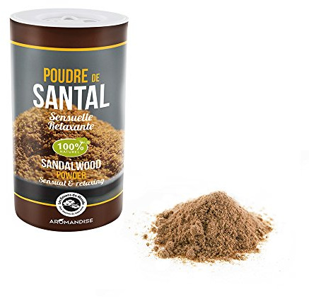 AROMANDISE Polvere di sandalo, estratti vegetali, naturale, 10 x 10 x 3.5 cm MEMBTE01