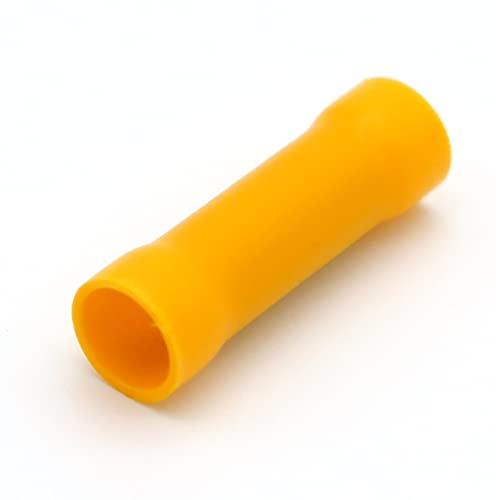 100x Wire Cable Joiner Butt Connector Terminals Electrical Crimp - Yellow - FREE FIRST CLASS UK POSTAGE!