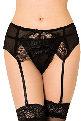 Yummy Bee Strapsbälte spets strumphållare underkläder set storlek 36–48