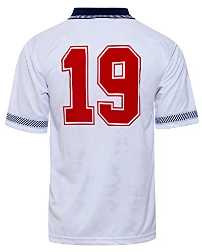 England 1990 World Cup Finals No 19 Retro Shirt White X-Large Polyester