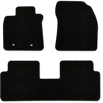 Bär-AfC Auto Fußmatten Basic passend für Toyota Avensis T27 ab 2011, Autoteppiche Nadelvlies Schwarz, Rand Kettelung Schwarz, Set 3-teilig, TY04814