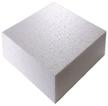 14 Inch SQUARE Cake Polystyrene Dummy 4 INCH DEEP