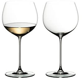 Riedel 6449/97 Riedel Veritas Oaked Chardonnay, 2-teiliges Weißweinglas Set, Kristallglas