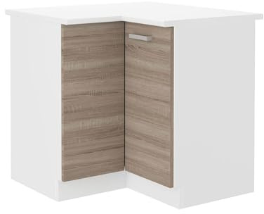 Kuechen-preisbombe Küchen Eckunterschrank 89x89 cm für das Modell „Dave 240 Eiche Sonoma Trüffel“