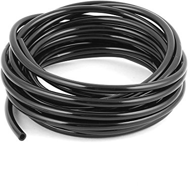sourcingmap Tuyau Carburant Gaz Air Polyuréthane 6mm x 4mm 6M Long PU Tube Durite Noir