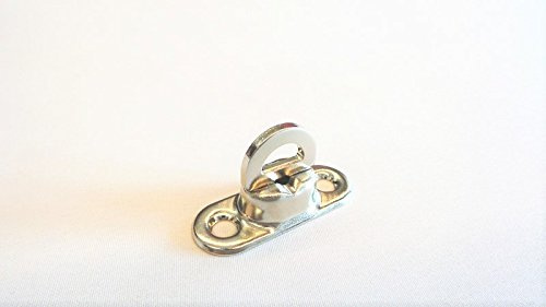25 x Drehverschluss Messing vernickelt für Ovalöse 17x11 mm, Plane Drehwirbel (8mm)