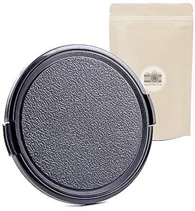 Tappo copriobiettivo di qualità - cappuccio di diametro 46 mm con clip di chiusura per lenti di diametro 55mm - compatibile con obiettivi di tutte le marche di fotocamere - Adaptout marca francese