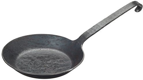 Turk 65518 Poêle en Fer forgée avec Manche Plat en Forme de Crochet Diamètre 18 cm