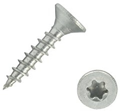100 Spanplattenschrauben 4,0x20 Edelstahl A2 V2A VA Torx Vollgewinde Holz | Edelstahlschrauben Spanplattenschrauben mit Senkkopf, Holzschrauben, Holzbauschraube, Universalschrauben mit verstärktem Kopf