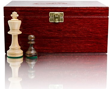 Klassisches Staunton Chess Pieces NO.5 in Stilvoll Box | Master of Chess | Gewichtete nur Schachfiguren Holz - Handgemachtes Championship Chess Set Ohne Schach Brett
