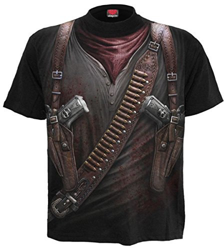 Dark Dreams Gothic Mittelalter LARP Outlaw Shirt T-Shirt Motivshirt Guerilla, Größe:M