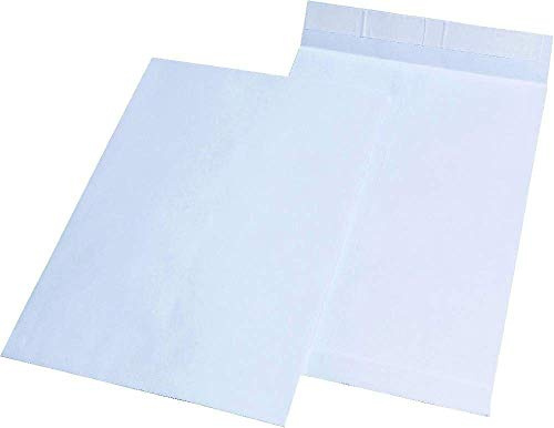 Faltentaschen C4, ohne Fenster, mit 20 mm-Falte, 120 g/qm, weiß, 100 Stück