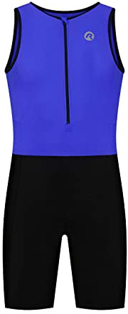 Rogelli Traje de Triatlón Manga Corta, Ideal para Natación, Ciclismo y Carreras, Unisex, Azul, XXL