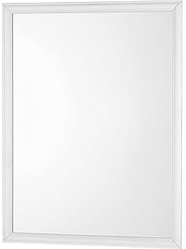 Feridras 332006 Specchio con Cornice, ABS, Bianco, 2x40x50 cm