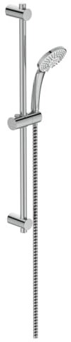 Ideal Standard B9508AA Idealrain M3 SMART asta doccia, doccetta a 3 funzioni con diametro 10 cm con sistema anticalcare, cromato