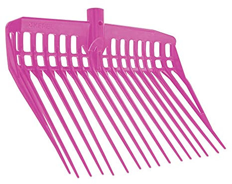 Kerbl Dunggabel EcoFork, Farbe Pink ohne Stiel, L x B 28 x 30 cm, mit 16 Zinken, aus beinahe unzerbrechlichem Kunststoff, Heugabel, 326054