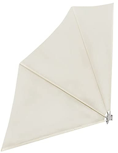 vidaXL Balkonfächer Creme 140x140cm Balkonsichtschutz Seitenmarkise Terrasse