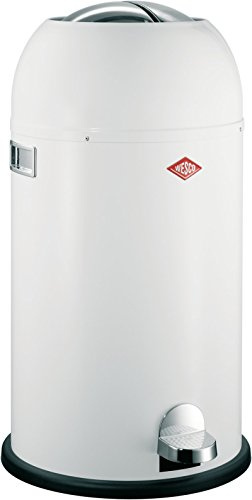 Wesco 184 631 Kickmaster Abfallsammler 33 Liter weiß, 37.5 x 37.5 x 69cm