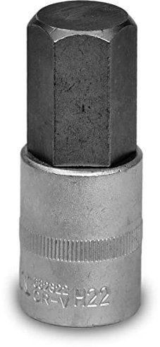 22 mm esagono incassato inserto/dado chiave per viti interne 6 angolari/inserto per cacciavite inserto 1/2 quadrato interno in acciaio Cr-V